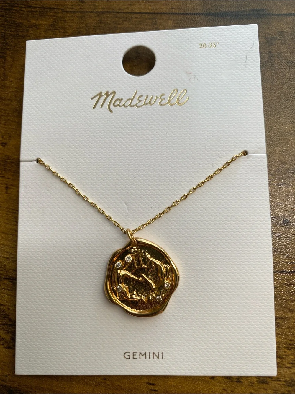 NWT MADEWELL Gemini Pendant Necklace - Picture 4 of 7